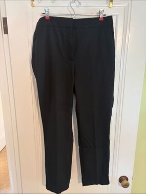 Zara Black Tailored Straight-Leg Crop Trousers
